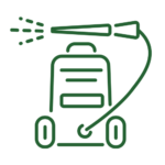 Simple graphic of a power washing machine.